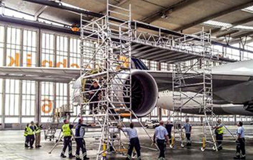 Engine scaffold for Boeing B747