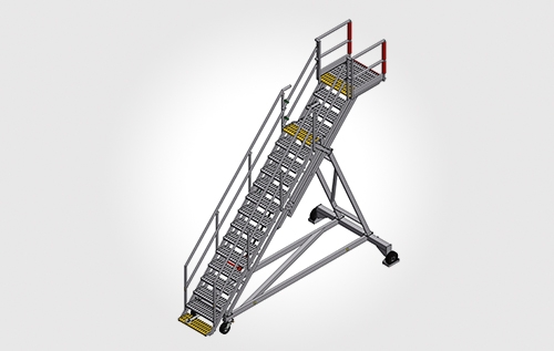 Wartungs- und Zugangstreppe mit fixer Plattformhöhe