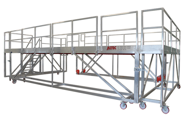 Mobile Wartungsbühne für den Simulations-Container