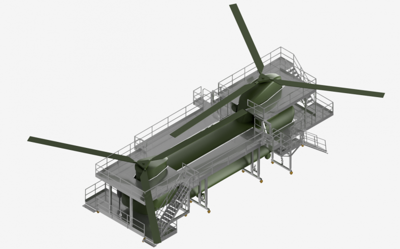 CH-47 Chinook Docking System Stand Platforms CH-47 Chinook Docking System Stand Platforms